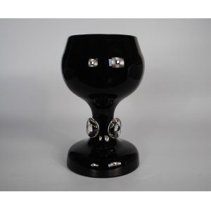 Goblet, Tarnowiec Glassworks - Jerzy Słuczan Orkusz - Black