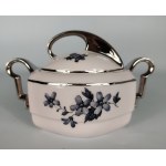 Pre-War Moka Set - Huta Franciszka - Art Deco - Pink Porcelain + Platinum