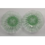 Two Cora Plates - HSG Ząbkowice - Designed by Eryka Trzewik-Drost - Green