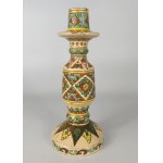 Candleholder - Polish Folk Ceramics - Hand-Decorated - Signed