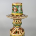 Candleholder - Polish Folk Ceramics - Hand-Decorated - Signed