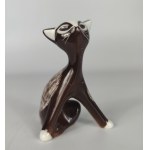 Sitting Cat Figurine - Bogucice Porcelain - Designed by Zdana Kosicka - New Look