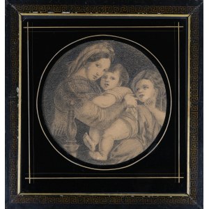 UNKNOWN artist (19th / 20th century), Madonna with Child and St. John - by Raphael Santi