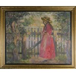 ARTIST INDEPENDENT, FRENCH, ca. 1920, Girl in the Garden