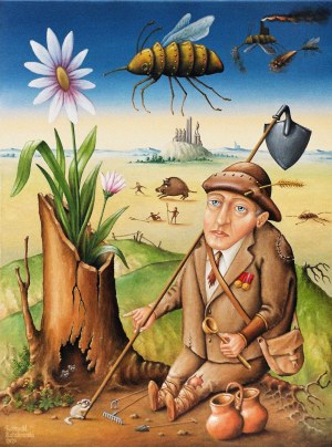 Romuald KUŁAKOWSKI (1958), POSTINDUSTRIALNY ODPOCZYNEK ROLNIKA MOTYKOWEGO, 2020