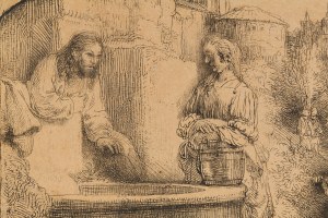Rembrandt van Rijn (1606 Lejda - 1669 Amsterdam), Chrystus i Samarytanka przy studni, 1658