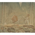 Edmund Ludwik Bartłomiejczyk (1885 Varsavia - 1950 Varsavia), Highlander che conduce un cavallo, 1932