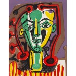 Pablo Picasso (1881 Malaga - 1973 Mougins), Camicetta a righe (Le Corsage Rayé).