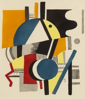 Fernand Léger (1881 Argentan - 1955 Gif-sur-Yvette), Kompozycja kubistyczna , 1929