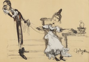 Witold Wojtkiewicz (1879 Warszawa - 1909 Warszawa), Jadwiga Mrozowska i Andrzej Milewski jako Albin i Klara w 