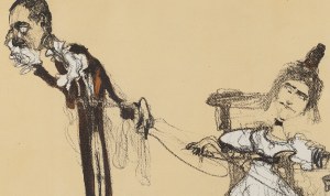 Witold Wojtkiewicz (1879 Warszawa - 1909 Warszawa), Jadwiga Mrozowska i Andrzej Milewski jako Albin i Klara w 