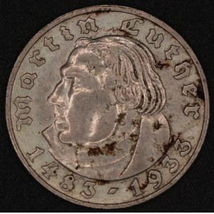 Germany. 1933 2 Reichsmark A Berlin - Martin Luther - Silver
