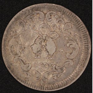 Italy. 1696 Naples 1 Tari Carlo II Silver