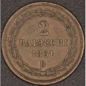 Vatican. 1851 2 Baiocchi - Papal States