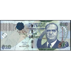 Bahamas. 2009 10 Dollars