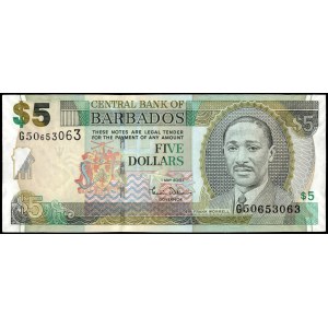 Barbados. 2007 5 Dollars