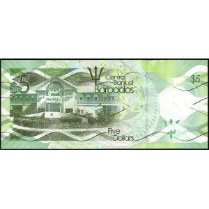 Barbados. 2017 5 Dollars