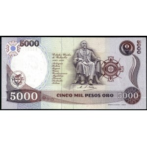 Colombia. 1990 5000 Pesos