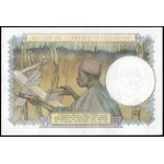 French West Africa. 1943 5 Francs 2-3-43 - Red Serial Number