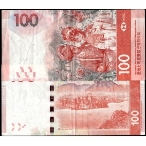 Hong Kong. 2015-8 100 Dollars - 2 Pieces