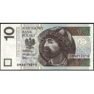Polen. 2016 10 Zlotych Präfix BM