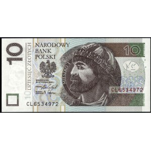 Polen. 2025 10 Zlotych Vorsilbe CL