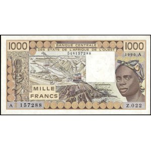 West African States. 1981 1000 Francs A - Ivory Coast
