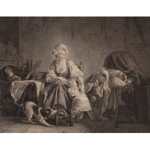Etienne AUBRY (1745-1781), La Bonne Maternité (intitulé La Bonte Maternelle) v. 1772-1777