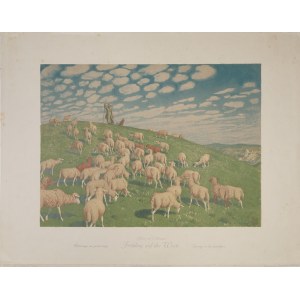 Hans von VOLKMANN (1860-1927), Spring in the pasture, (original title: Frühling auf der Weide and  Spring in the meadows), 1905