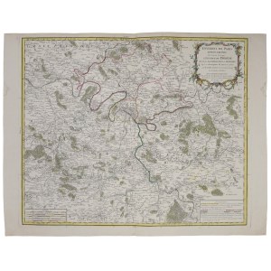 Robert de VAUGONDY (1688 - 1766), Map of the environs of Paris, (titled Environs Paris), 1768