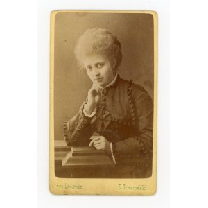 Lviv, photo by E. Trzemeski - Portrait of a woman. Dedication 1873 (188)