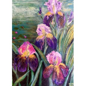 Izabela DRZEWIECKA (b. 1966), Irises, 2024