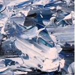Iwona GABRYŚ (née en 1988), Composition en bleu marine et blanc n° 193, 2025