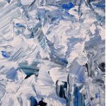 Iwona GABRYŚ (née en 1988), Composition en bleu marine et blanc n° 193, 2025