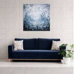 Iwona GABRYŚ (née en 1988), Composition en bleu marine et blanc n° 193, 2025