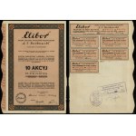 Poland, 10 shares at 100 zlotys = 1,000 zlotys, 1934, Warsaw.