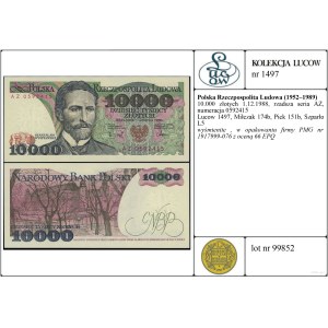 Poland, 10,000 zloty, 1.12.1988, AZ