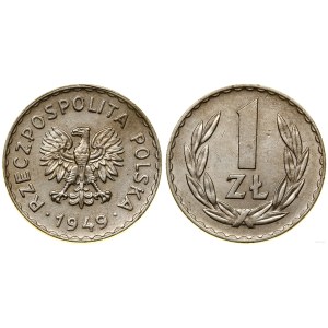 Poland, 1 zloty, 1949, Kremnica