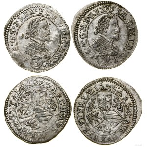 Österreich, Satz: 2 x 3 krajcars, 1625, 1626, Graz