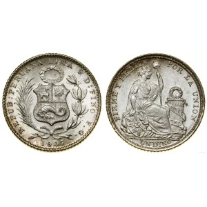 Peru, dinar, 1907 FG, Lima