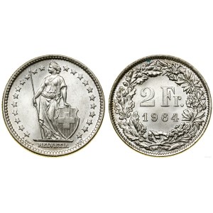 Szwajcaria, 2 franki, 1964 B, Berno