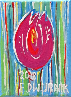 Edward Dwurnik (1943 - 2018), Tulipan, 2018