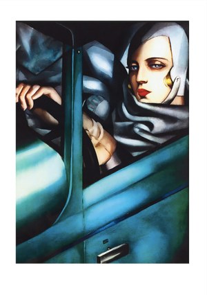 Tamara Łempicka (1898 - 1980), Autoportret w zielonym Bugatti