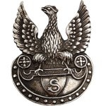 Polish eagle to cap - Kadrowy - Kraków 1913 - made in silver [ Strzelecki ].