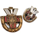 State POS Sports Badge with miniature and Certificate of Awarding, Bielsko 1933 [ Nagalski - Warsaw - II RP ].