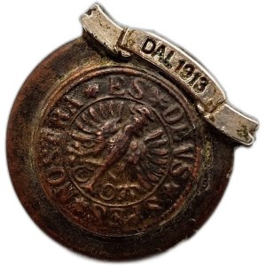 Button / badge with the image of an eagle and the inscription: SPES NOSTRA ES DEUS, or God is our hope. 1913