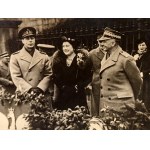 King George VI and Queen Elizabeth visit I Polish Corps in Scotland. On the right stands Gen. Wladyslaw Sikorski - prime minister of the Polish government in exile, 1940s