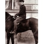 Portrait photograph CDV - Carte de visite - Aristocrat on horseback, Lviv turn of 19th/20th century [ Art Photographic Establishment N. Lissa formerly C.K. Henner Court Photographer ].