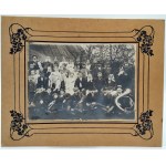 Group photograph - Wedding in the Beskids, Second Republic [ folk costume, Polish Army ].