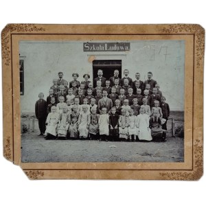 Group photograph - Teschen People's School - Cieszyn early 20th century.